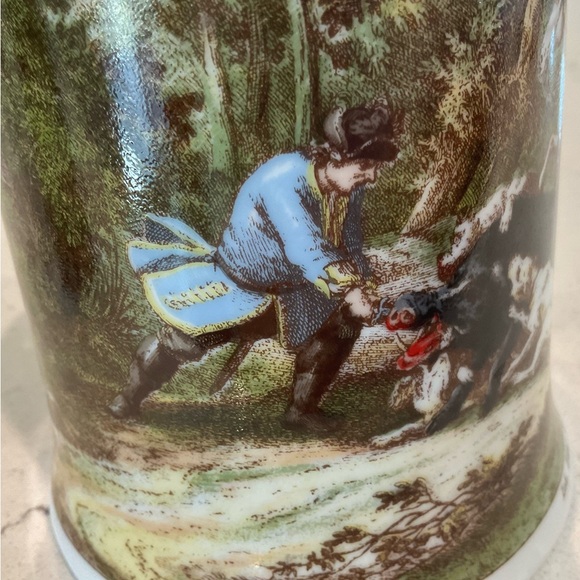 2 Beautiful Vintage Kaiser W. Germany Mugs/Hunting Theme Hounds & Horses - Picture 7 of 11